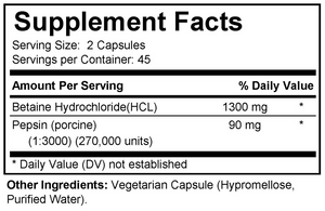 HCL with Pepsin